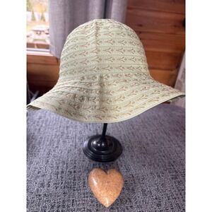 Betmar New York Womens Sage Green Geometric Pattern Bucket Sun Hat A3253